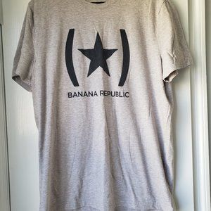 Gray Banana Republic Logo T-Shirt
